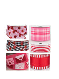 Heart Wired Ribbon: Pink & Red DIY Craft Ribbon