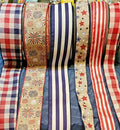 Patriotic Wired Ribbon: 4th of July Wreath Supplies