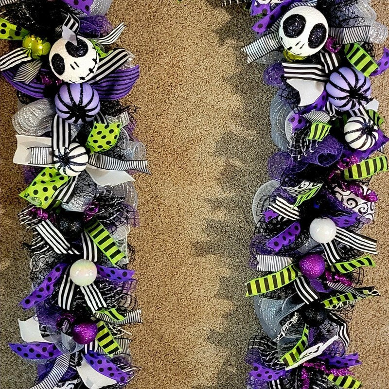 Halloween Skulls and Ghosts Garland, Pumpkin King Garland
