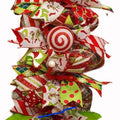 Green monster 6ft garland, whimsical elf table runner, Christmas swag for mantle