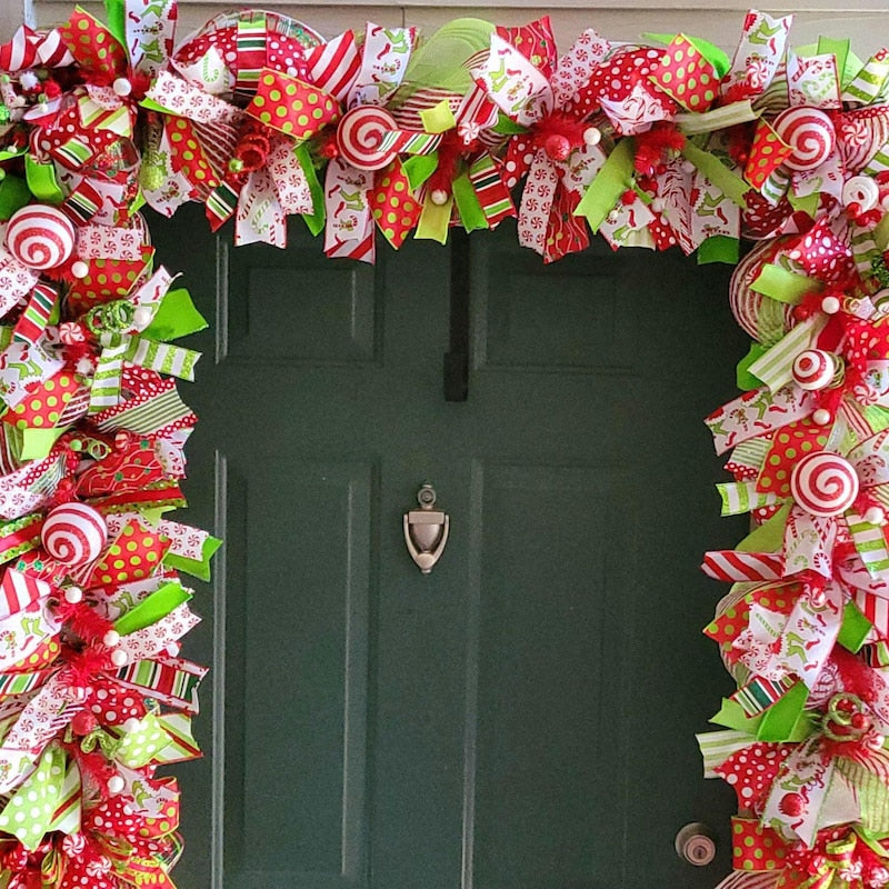Grinchmas Christmas Garland, Holiday Door or Mantle Decor