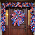 4th of july wreath, 250 years of freedom door hanger