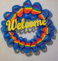 Rainbow Heart Wreath, Colorful Valentine's Day Door Decor