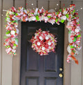 Whimsical Christmas Wreath and Garland Set- Grinchy style Green Monster Decor- holiday gift decoration
