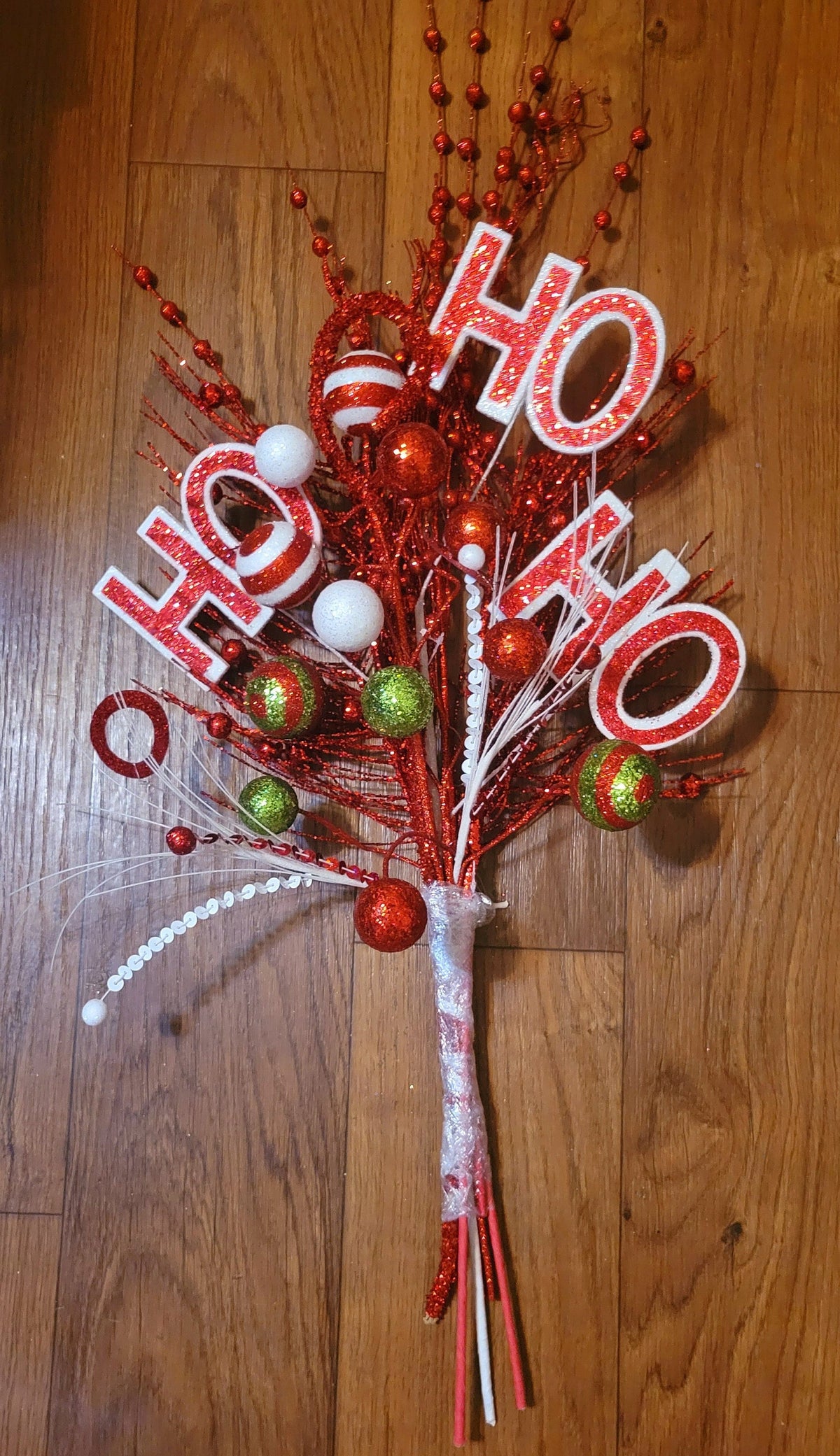 Glitter Christmas Tree Topper, Whimsical Tabletop Decoration