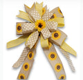 Sunflower Bow: Yellow Floral Wreath and Garland Decor (12-Inch)