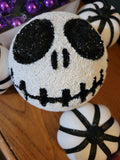 Jack Skellington Head: Halloween Wreath Attachment, Tree Topper