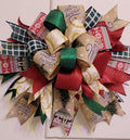 Whimsical Christmas Tree Topper Bow: Holiday Wreath & Garland Decor