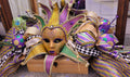Mardi Gras Jester Mask Garland: Fat Tuesday Decor, 4ft Swag