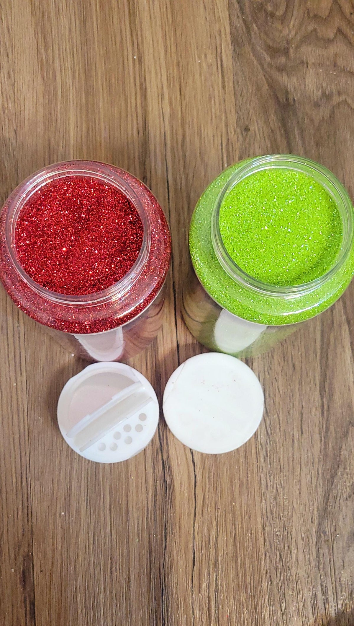 Red and Lime Green Glitter Set, Christmas Collection, 1lb Each