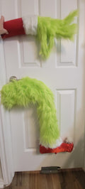 Grinchy arm and leg attachments, green monster furry christmas decorations, grinchmas tree topper set