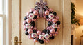 Pink ornament eyeball wreath