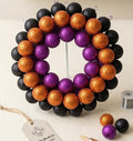 2 Inch Glitter Ornaments, Halloween Tree Baubles, Purple Black Orange Wreath Supplies